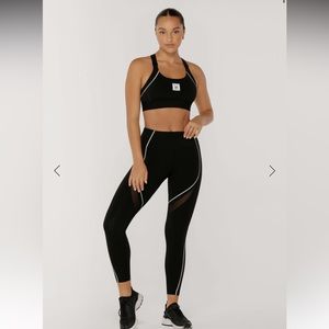 NWT Lorna Jane Aero Support Bra and Legging Set - Black